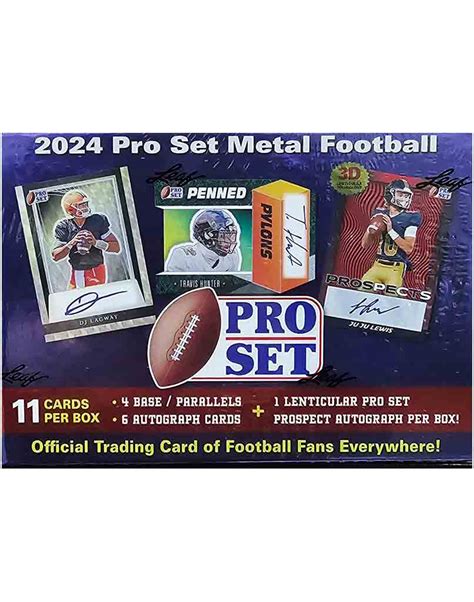 2024 leaf pro set metal football hobby box|2024 leaf metal football hobby box.